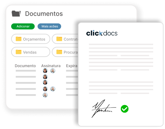 Simulação da tela do sistema ClickDocs.
