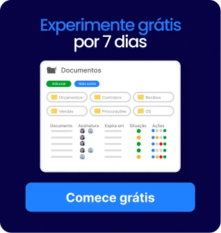 Ilustração da tela do sistema ClickDocs com link para cadastro.